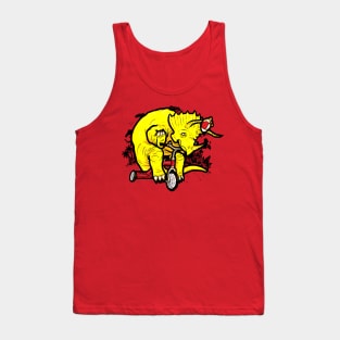 Triceratops on a tricycle Tank Top